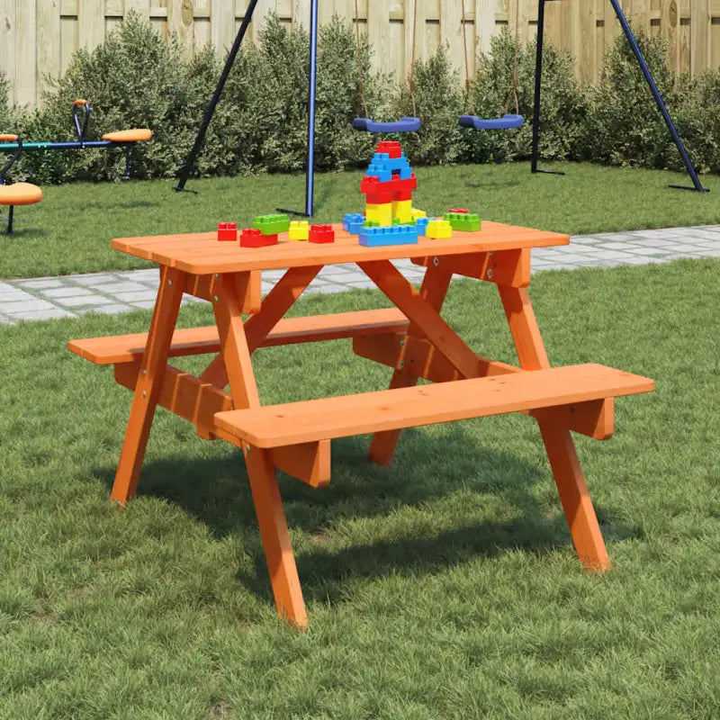Tuintafel van massief vurenhout voor tuin en terras - Donkerbruin / 1 - Tuintafels
