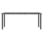Tuintafel van PE-rattan en gepoedercoat staal met gehard glas - Tuintafels