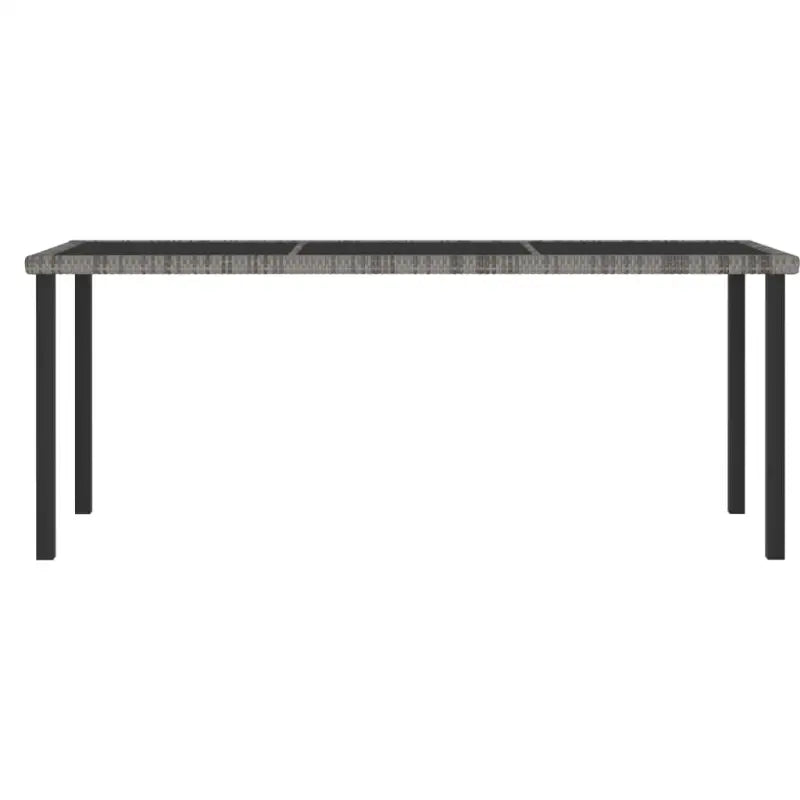 Tuintafel van PE-rattan en gepoedercoat staal met gehard glas - Tuintafels