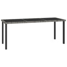 Tuintafel van PE-rattan en gepoedercoat staal met gehard glas - Tuintafels