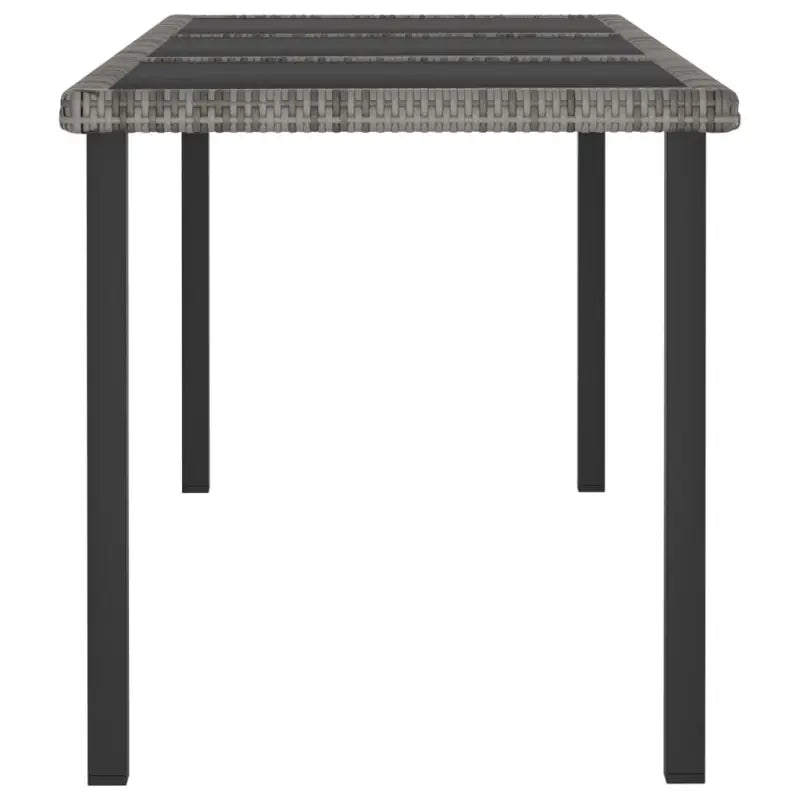 Tuintafel van PE-rattan en gepoedercoat staal met gehard glas - Tuintafels