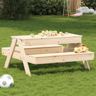 Tuintafel voor kinderen van massief grenenhout voor buitenplezier - Natuurlijk grenenhout / 1 - Tuintafels