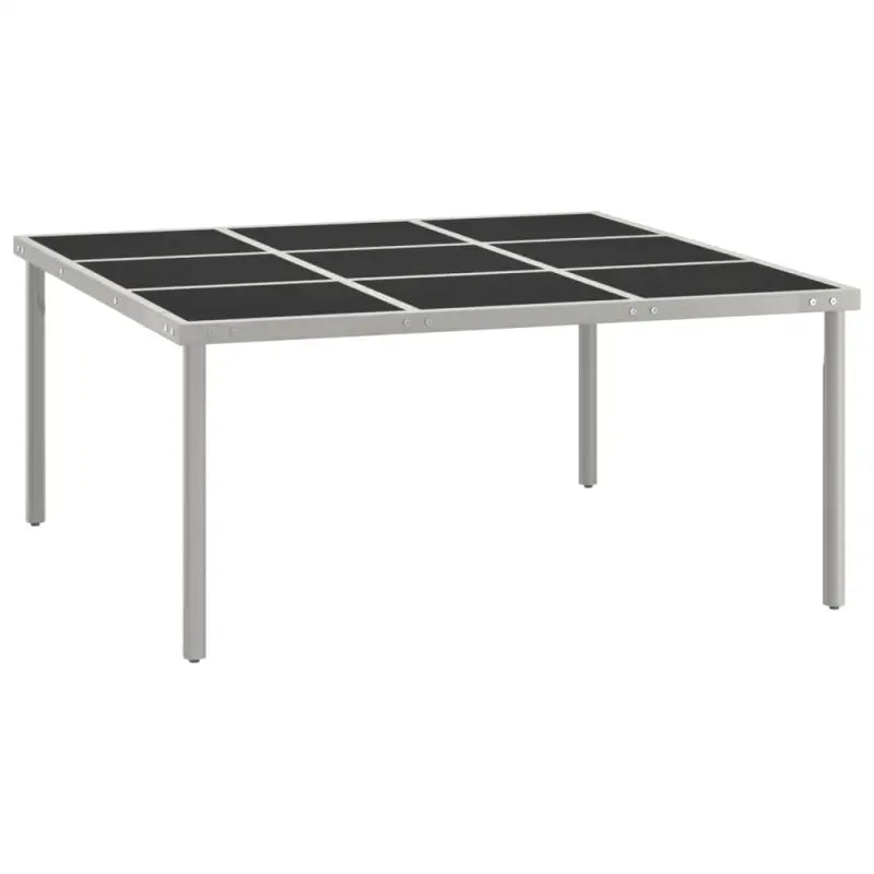 Tuintafel zorgt ervoor dat buiten dineren stijlvol en eenvoudig - Zwart en grijs / 1 - Tuintafels