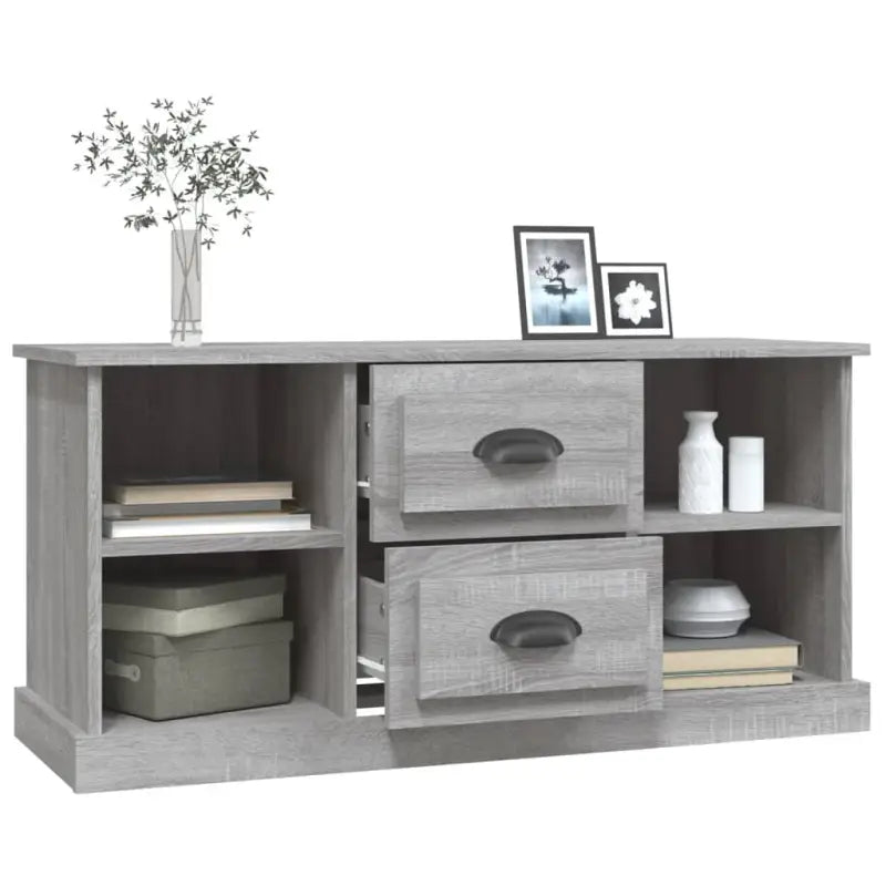Tv-meubel grijs sonoma in bewerkt hout met stijl en duurzaamheid - Tv-meubels