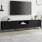 Tv-meubel in Grijs Sonoma Eiken met Verstelbare Poten en Stijlvol Design - Zwart / 1 - Tv-meubels