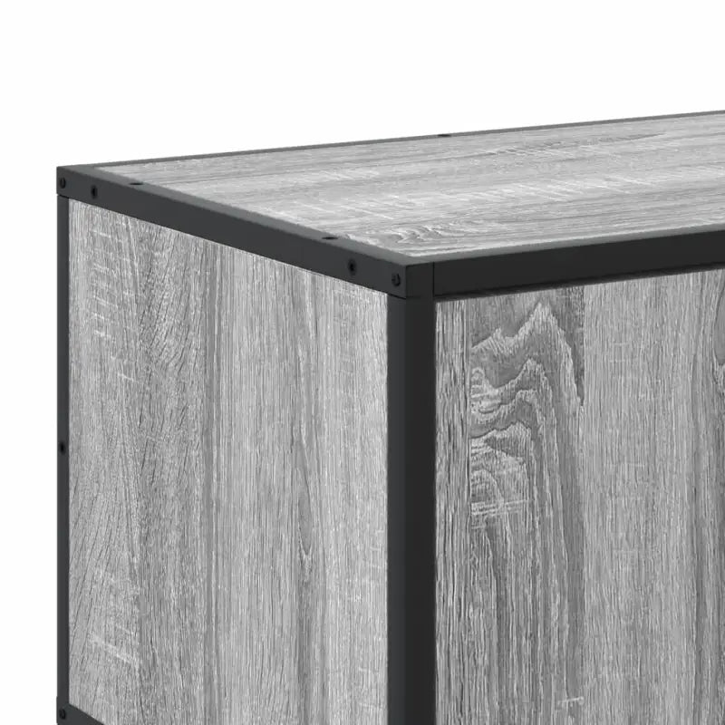 Tv-meubel in grijs Sonoma met bewerkt hout en industrieel metalen frame - Tv-meubels