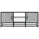 Tv-meubel in grijs Sonoma met bewerkt hout en industrieel metalen frame - Tv-meubels