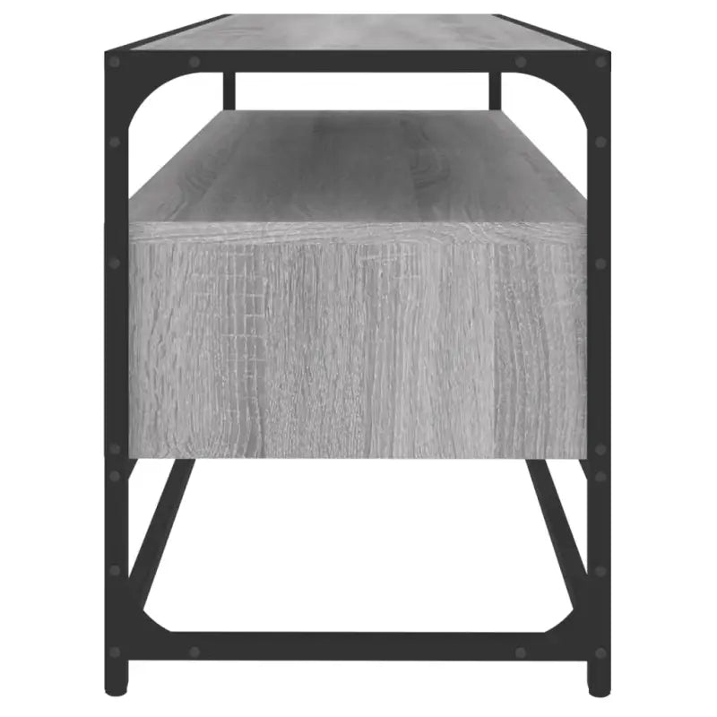 Tv-meubel in grijs sonoma van bewerkt hout met trendy en praktisch ontwerp - Tv-meubels