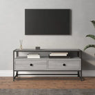 Tv-meubel in grijs sonoma van bewerkt hout met trendy en praktisch ontwerp - Tv-meubels
