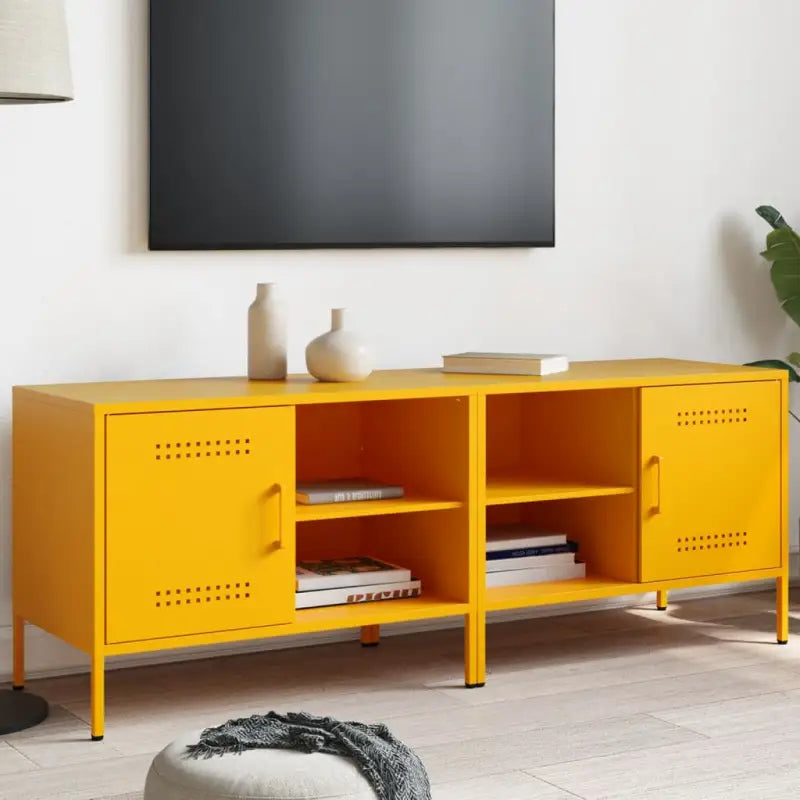 Tv-meubel in industriële stijl met robuust stalen ontwerp - Geel / 2 - Tv-meubels