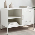 Tv-meubel in industriële stijl met robuust stalen ontwerp - Wit / 1 - Tv-meubels