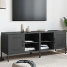 Tv-meubel in industriële stijl met robuust stalen ontwerp - Zwart / 2 - Tv-meubels