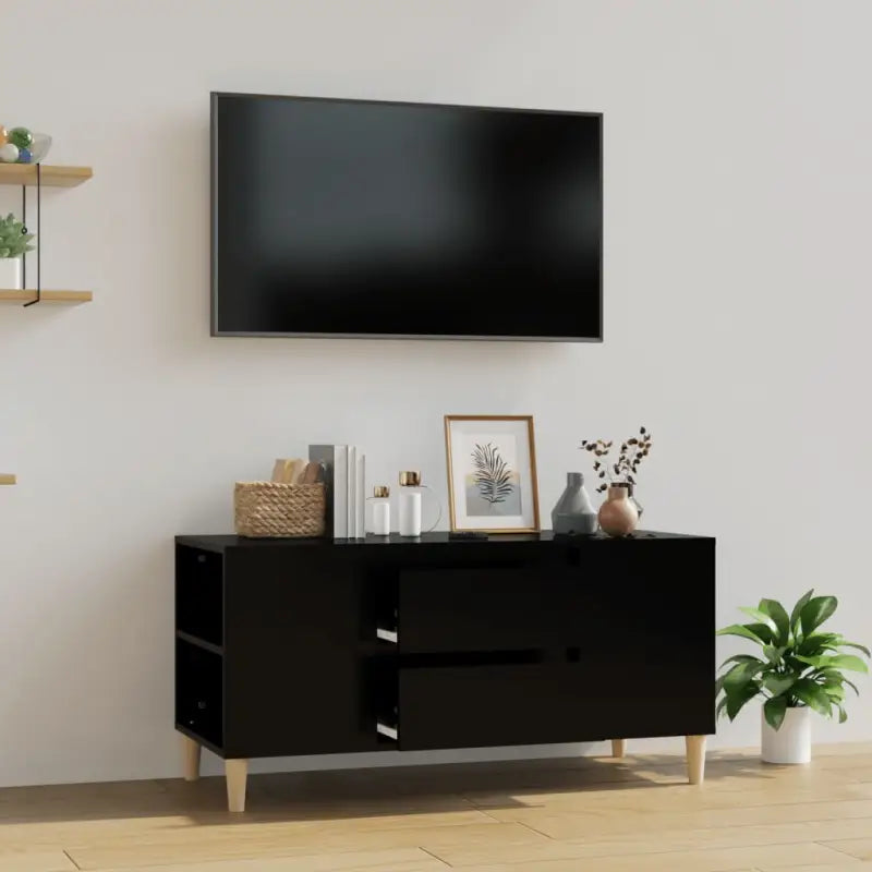 Tv-meubel in Scandinavische stijl van bewerkt hout met moderne charme - Tv-meubels