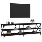 Tv-meubel met bewerkt hout en aanpasbare poten in industrieel vintage design - Tv-meubels