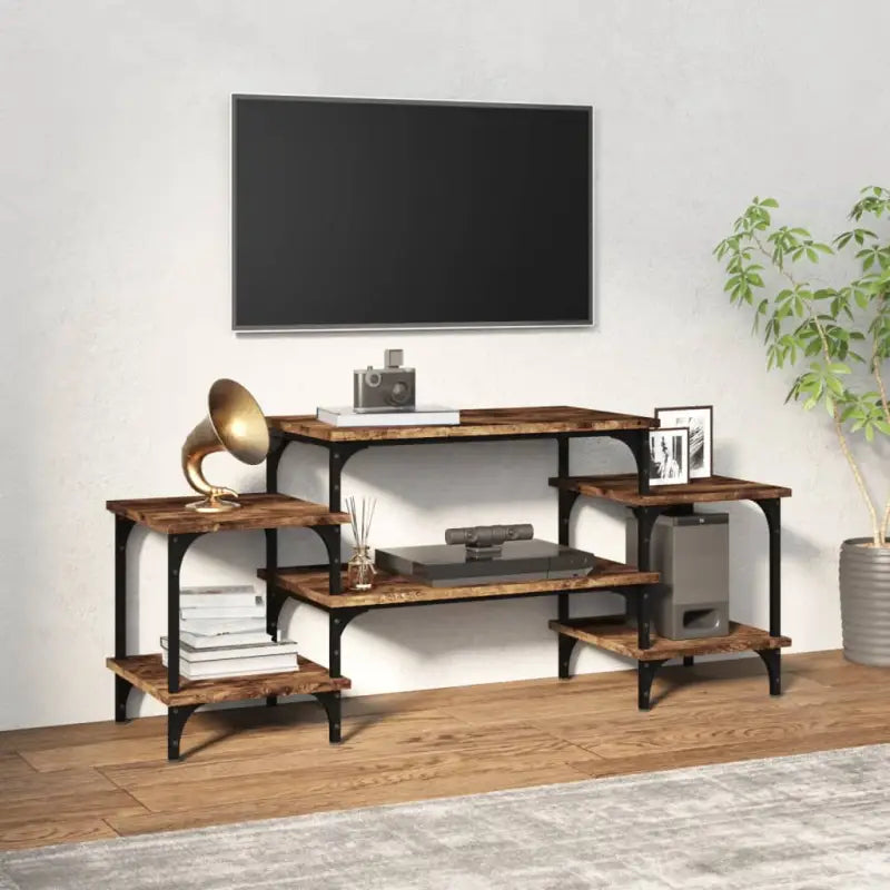 Tv-meubel met bewerkt hout en aanpasbare poten voor een stijlvolle kamer - Tv-meubels