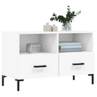 Tv-meubel met bewerkt hout en ijzeren poten voor een moderne look - Tv-meubels