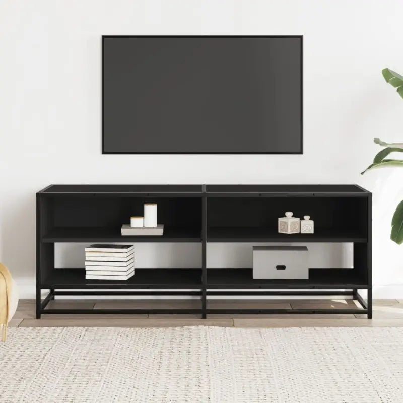 Tv-meubel met bewerkt hout en industrieel metalen frame - Tv-meubels