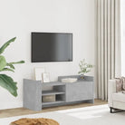 Tv-meubel met bewerkt hout en veel opbergruimte voor woonkamer of slaapkamer - Betongrijs / 1 / 100 cm - Tv-meubels