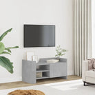Tv-meubel met bewerkt hout en veel opbergruimte voor woonkamer of slaapkamer - Betongrijs / 1 / 80 cm - Tv-meubels