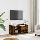 Tv-meubel met bewerkt hout en veel opbergruimte voor woonkamer of slaapkamer - Gerookt eiken / 1 / 80 cm - Tv-meubels