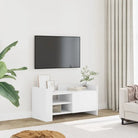 Tv-meubel met bewerkt hout en veel opbergruimte voor woonkamer of slaapkamer - Wit / 1 / 80 cm - Tv-meubels