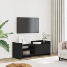 Tv-meubel met bewerkt hout en veel opbergruimte voor woonkamer of slaapkamer - Zwart / 1 / 100 cm - Tv-meubels