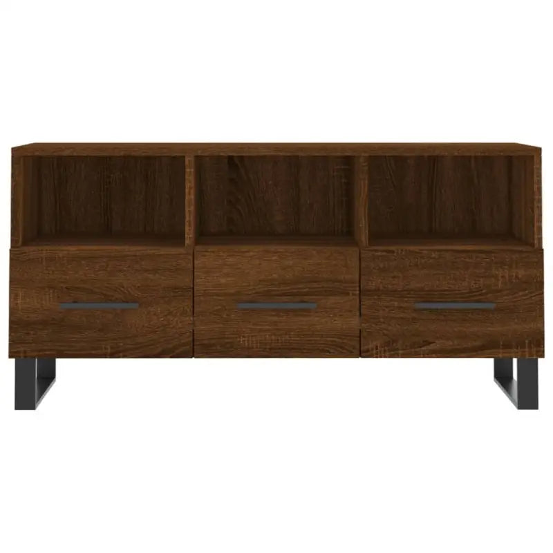 Tv-meubel met bewerkte hout en ijzeren poten voor een trendy kamer - Tv-meubels