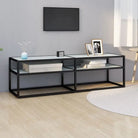 Tv-meubel met gehard glas een strak en stabiel ontwerp - Zwart en witmarmer / 1 / 140 cm - Tv-meubels