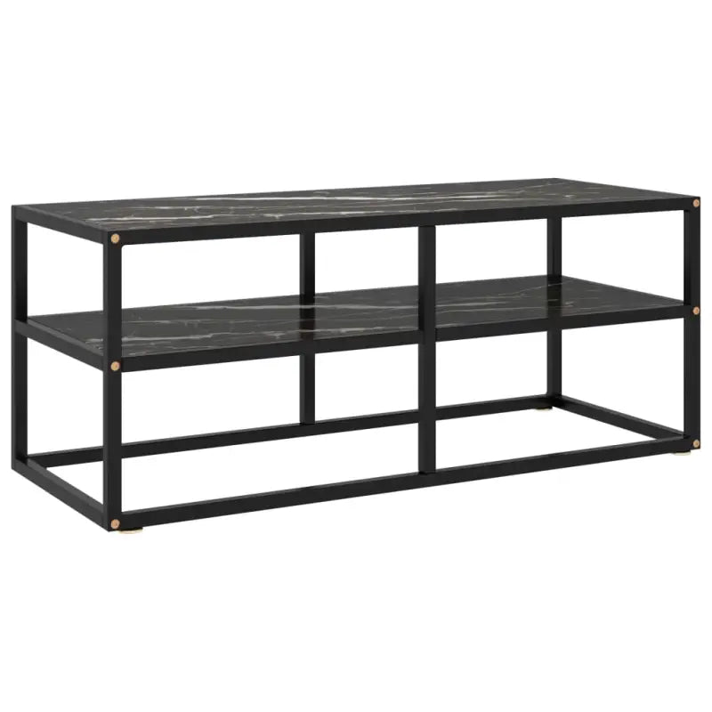 Tv-meubel met gehard glas voor een strak en stabiel interieur - marmerzwart / 1 / 100 cm - Tv-meubels