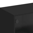 Tv-meubel met glazen deuren en bewerkt hout voor een stijlvolle look - Tv-meubels