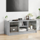 Tv-meubel met glazen deuren en bewerkt hout voor een strakke look - Tv-meubels