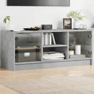 Tv-meubel met glazen deuren en bewerkt hout voor een strakke look - Tv-meubels