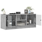Tv-meubel met glazen deuren en bewerkt hout voor een strakke look - Tv-meubels