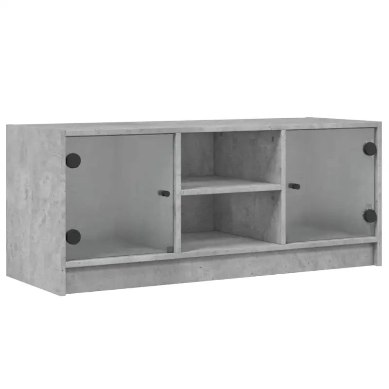 Tv-meubel met glazen deuren en bewerkt hout voor een strakke look - Tv-meubels