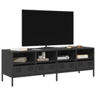 Tv-meubel met koudgewalst staal en verstelbare schroefpoten - Zwart / 1 / 135 cm - Tv-meubels