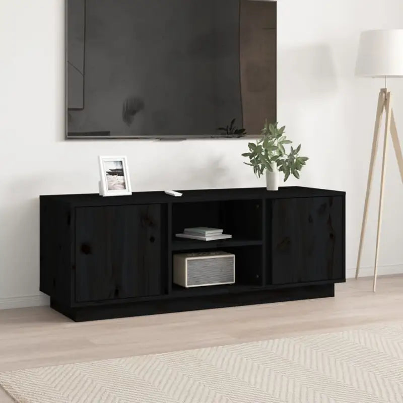 Tv-meubel met massief grenenhout een stijlvol en natuurlijk design - Zwart / 1 - Tv-meubels