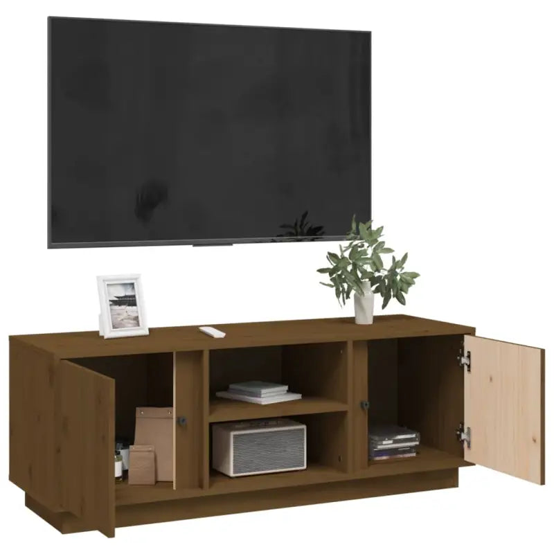 Tv-meubel met massief grenenhout een stijlvol en natuurlijk design - Tv-meubels