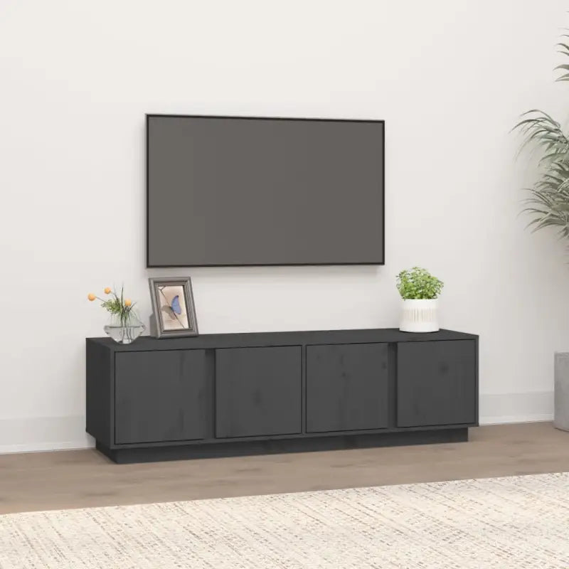 Tv-meubel met massief grenenhout een trendy en praktische keuze - Grijs / 1 - Tv-meubels