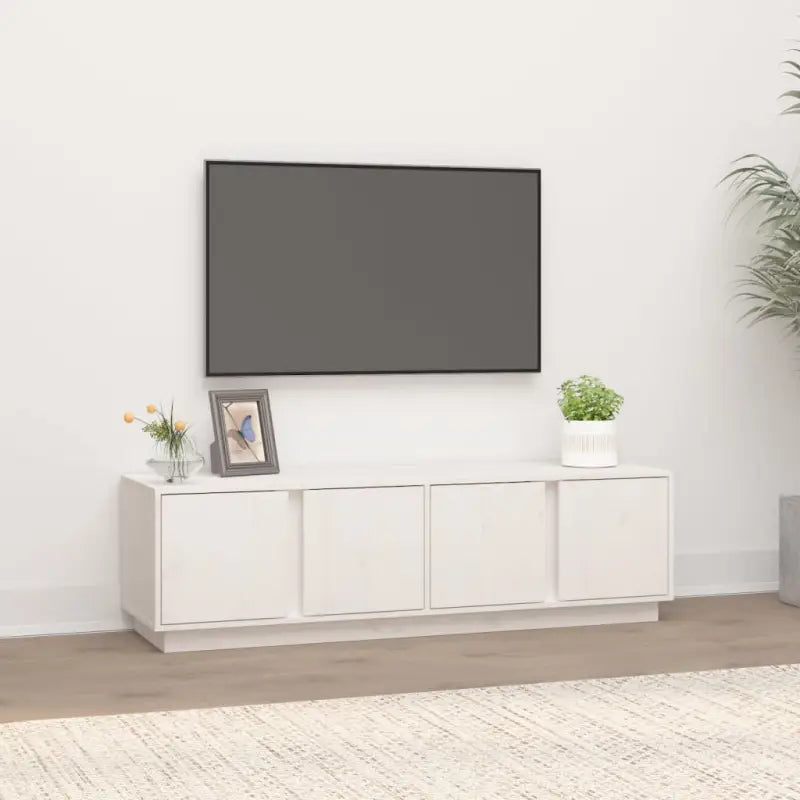 Tv-meubel met massief grenenhout een trendy en praktische keuze - Wit / 1 - Tv-meubels