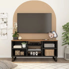 Tv-meubel met massief mangohout en bewerkt hout voor een trendy kamer - Tv-meubels