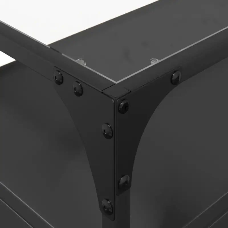 Tv-meubel met metalen frame en glazen blad voor een industrieel interieur - Tv-meubels