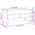 Tv-meubel met metalen frame en glazen blad voor een industrieel interieur - Tv-meubels