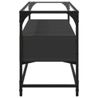 Tv-meubel met metalen frame en glazen blad voor een industrieel interieur - Tv-meubels