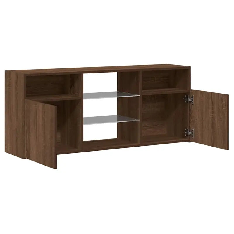 Tv-meubel met RGB LED-verlichting en duurzaam bewerkt hout - Tv-meubels
