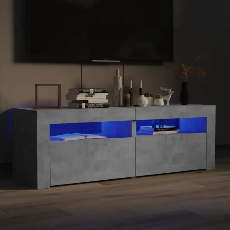 Tv-meubel met rgb led-verlichting en duurzaam ontwerp - Betongrijs / 1 - Tv-meubels