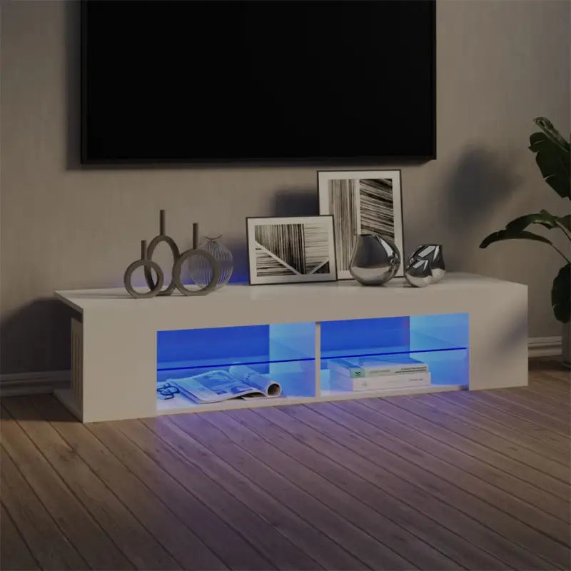 Tv-meubel met rgb led-verlichting en duurzaam ontwerp - Hoogglans wit / 1 - Tv-meubels