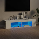 Tv-meubel met rgb led-verlichting en duurzaam ontwerp - Wit / 1 - Tv-meubels
