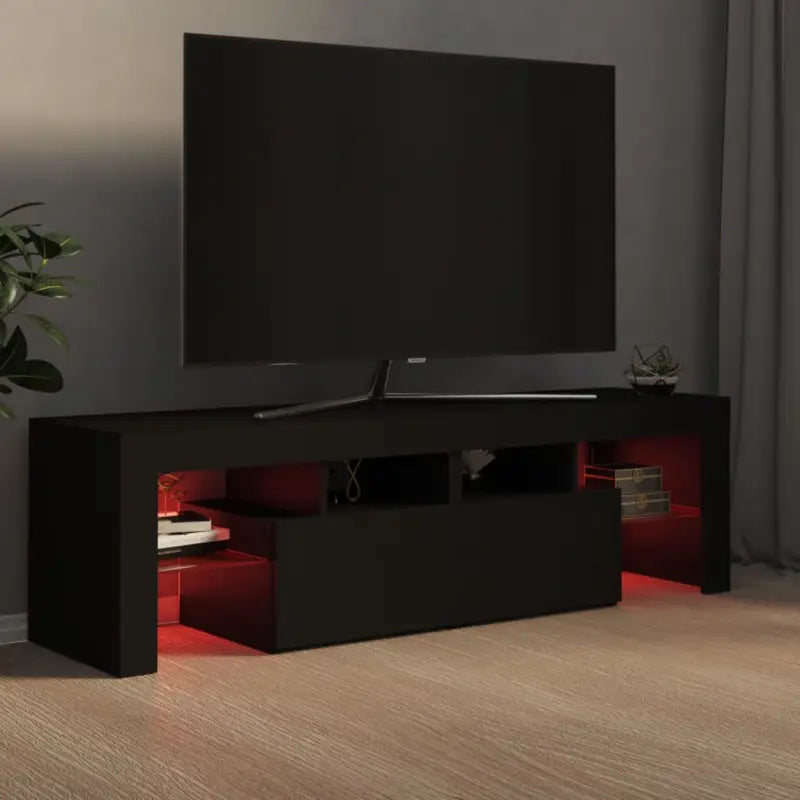 Tv-meubel met rgb led-verlichting en hoogwaardig bewerkt hout - Tv-meubels