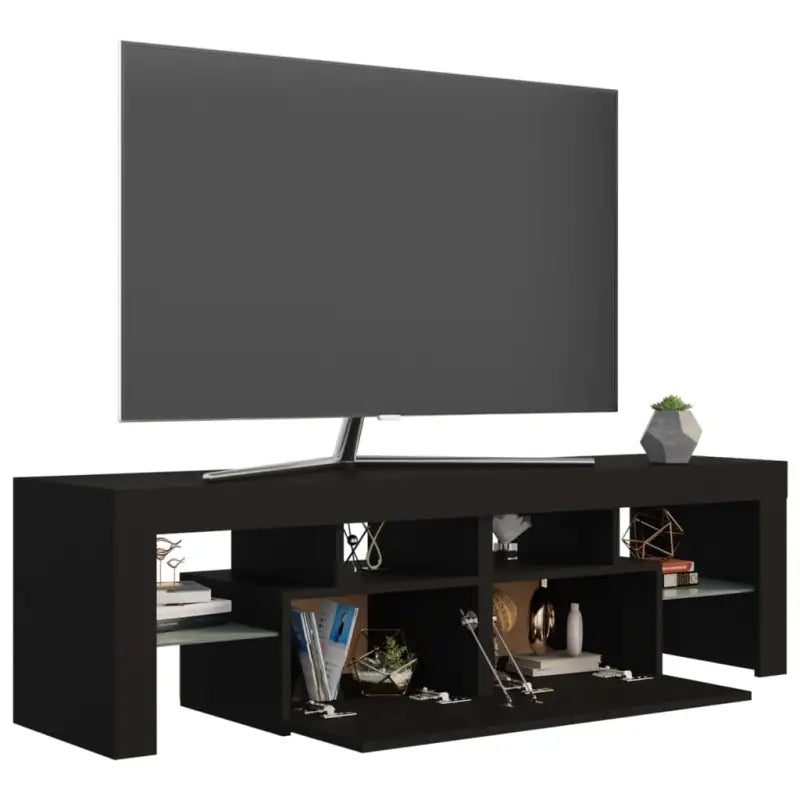 Tv-meubel met rgb led-verlichting en hoogwaardig bewerkt hout - Tv-meubels