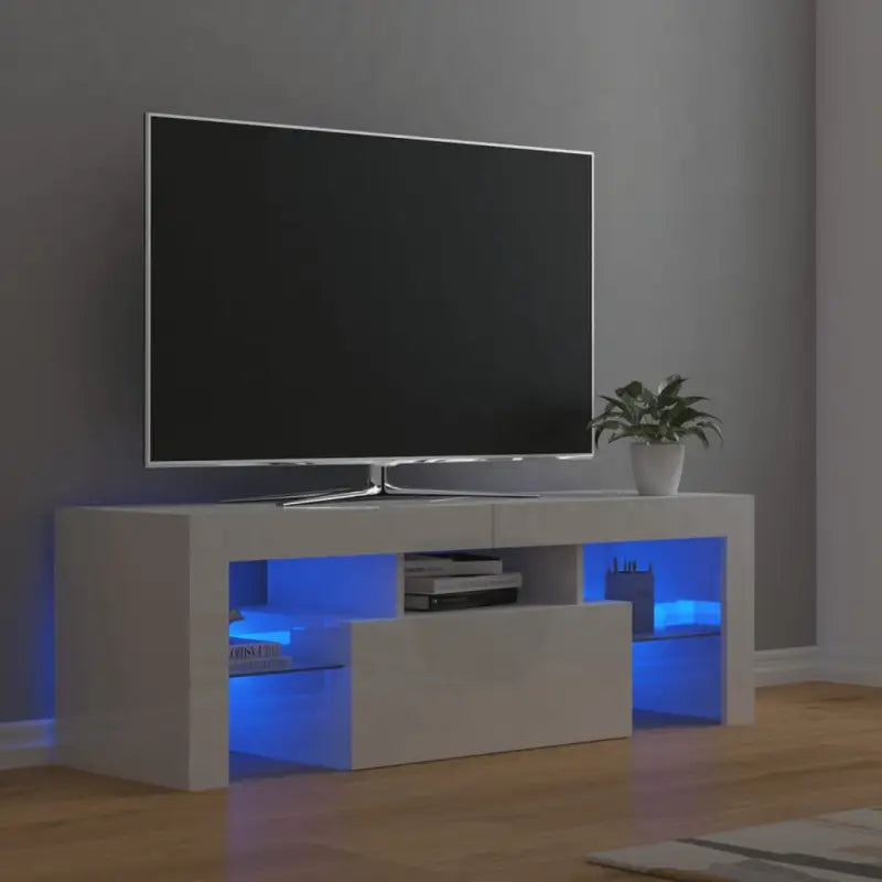 Tv-meubel met RGB LED-verlichting en modern design - Hoogglans wit / 1 - Tv-meubels